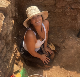 Lisa portrait at an archaeology site