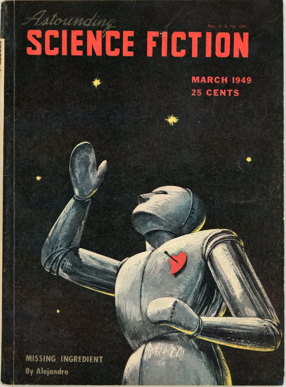cover depicting robot looking at the stars 