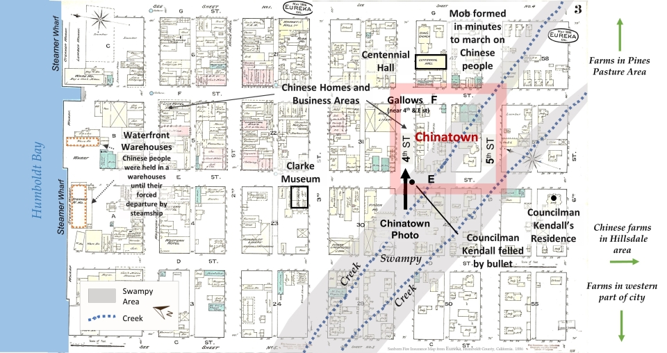 Map Of Eureka's Chinatown