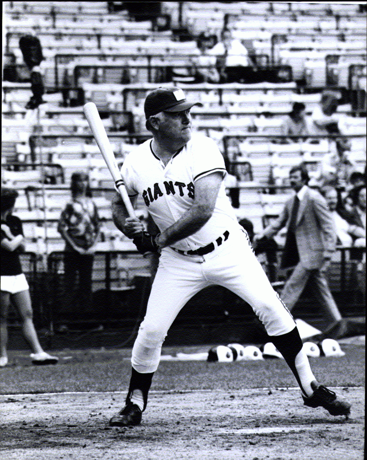 Clausen batting in a San Francisco Giants uniform