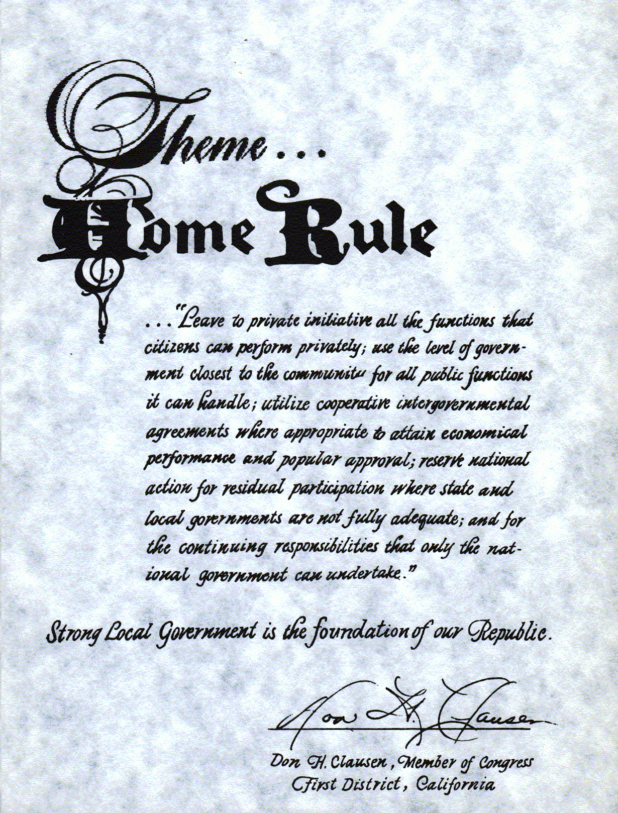 Document titled Home Rule