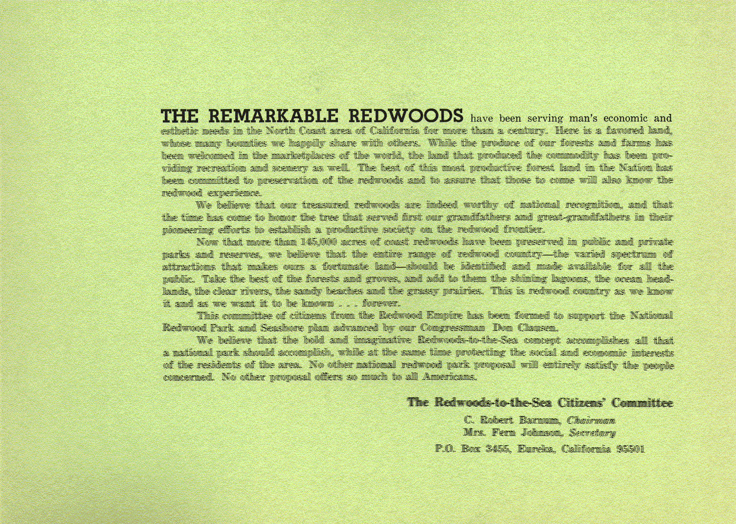 Excerpt from the Remarkable Redwoods