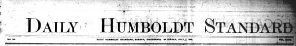 Masthead for the Daily Humboldt Standard newspaper