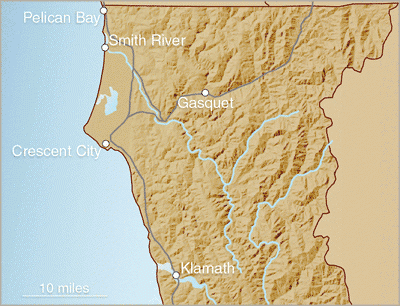 Map of the Del Norte Region