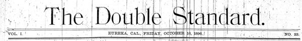 Masthead for the Double Standard newspaper