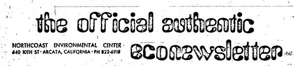 Masthead for the Econews newspaper
