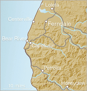Map of the Ferndale region
