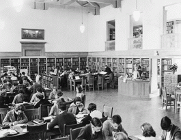 Image of the library in Founders Hall