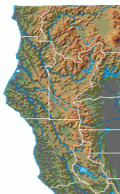 Map of northwestern California