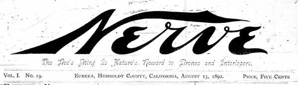 Masthead for the Nerve newspaper
