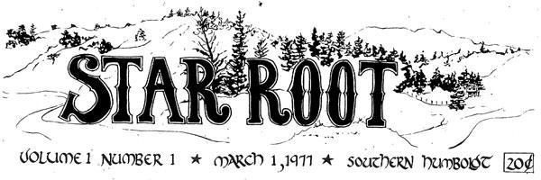 Masthead for the Star Root newspaper