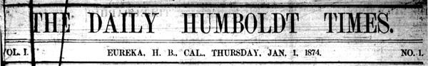 Masthead for the Daily Humboldt Times newspaper