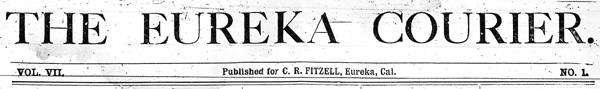 Masthead for the Eureka Courier newspaper