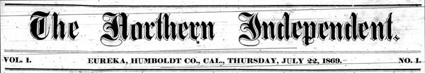Masthead for the Northern Independent newspaper