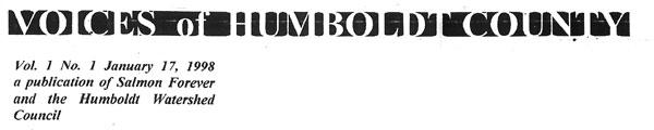 Masthead for the Voices of Humboldt County newspaper
